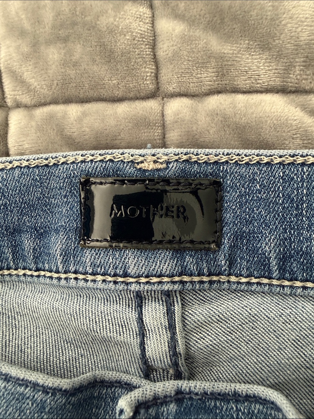 MOTHER Light Blue Frayed-Hem Bootcut Jeans - Picture 2 of 4